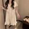 White Knee-Length Summer Nightgown for Women