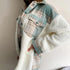 Lambs Wool Plaid Patchwork Long Sleeve Cardigan