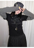 Tonngirl Y2K Vintage Long Sleeve Patchwork T-shirt