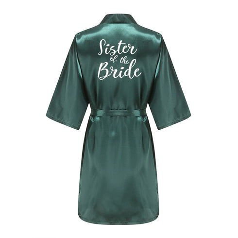 Bridesmaid Satin Robe with Belt - Plus Size Available