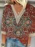 Plus Size Elegant Long Sleeve Loose Blouse