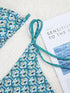 Floral Print Triangle Bikini Set with Brazilian Bottoms