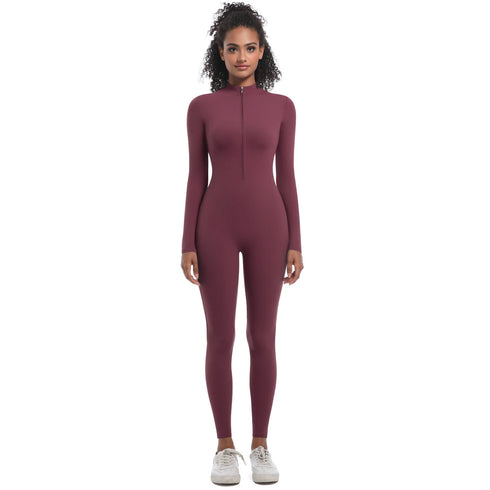 Women's Seamless Long Sleeve Sports Bodysuit
