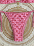 Floral Print Triangle Bikini Set with Brazilian Bottoms
