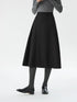 Wool High Waisted A-line Skirt for Women