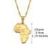 Anniyo Africa Map Pendant Necklace - Silver & Gold