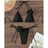 Floral Bandeau Thong Bikini Set for Women