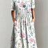 Elegant Floral Print Loose Casual Dress for Women