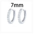 Stainless Steel Link Chain Hoop Earrings with Zirconia