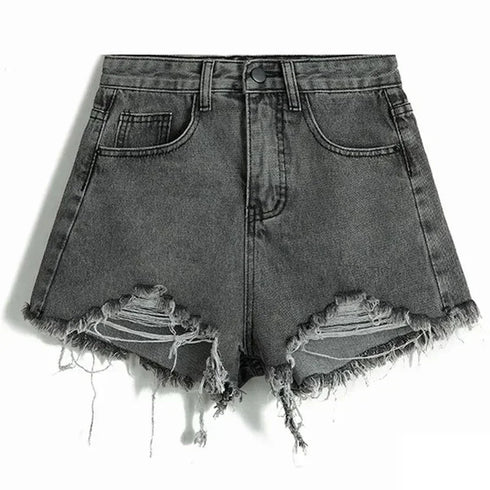 Chic High Waist Denim Shorts for Women