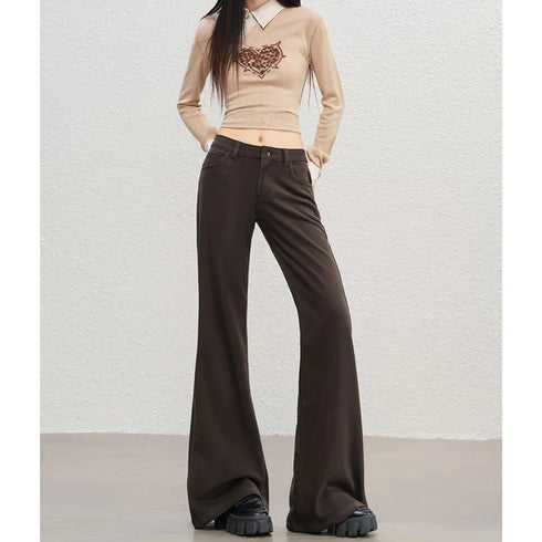 Women's High Waist Wide Leg Denim Trousers