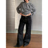 High Waist Blue Wide Leg Jeans for Women