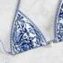 Floral Print Triangle Bikini Set with Brazilian Bottoms