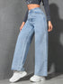 Wide Leg High Waist Denim Jeans for Women