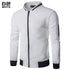 Men's Solid Colour Bomber Jacket - Casual Slim Fit