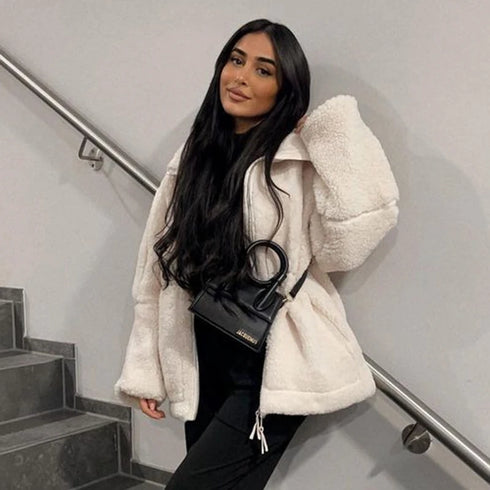 Women's Loose Fit Cashmere-Style Jacket
