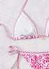Floral Print Triangle Bikini Set with Brazilian Bottoms