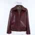 Chic Wine Red Short Jacket for Women