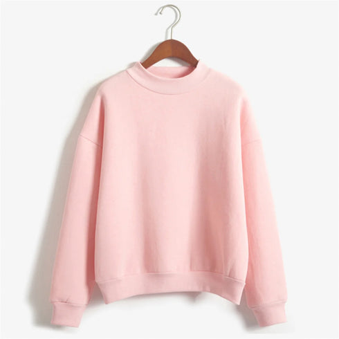 Women's Velvet Turtleneck Long Sleeve Sweatshirt