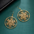 Skyrim Metatron Cube Dangle Earring Spiritual Jewelry for Women
