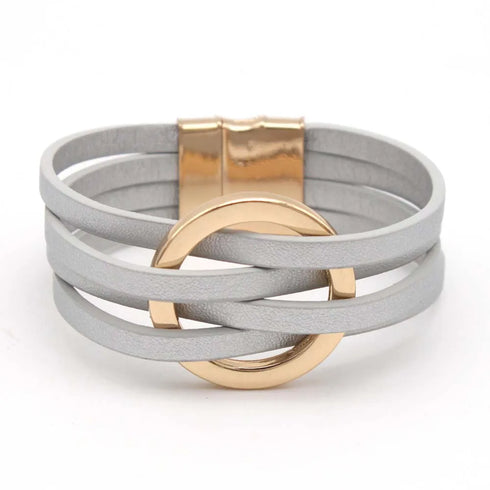 Leather Bracelets For Women Fashion Multilayer Wrap Jewelry