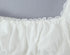 2023 Sexy Corset White Ruched Chest Square Collar Short Puff Sleeve Shirt Women Cross Lacing up Bandage Waist Bodycon Crop Tops