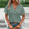 Casual Short Sleeve V-Neck Blouse for Women