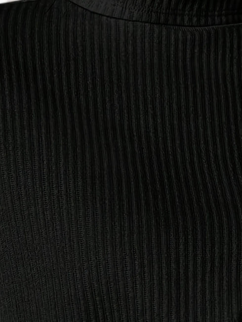 Stylish Black Turtleneck Long-Sleeved Top