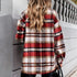 Women's Woolen Plaid Shirt Jacket - Vintage Streetwear