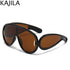 Oversized Wave Mask One-Piece Sunglasses for Women