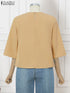 ZANZEA Elegant Embroidered Blouse for Women