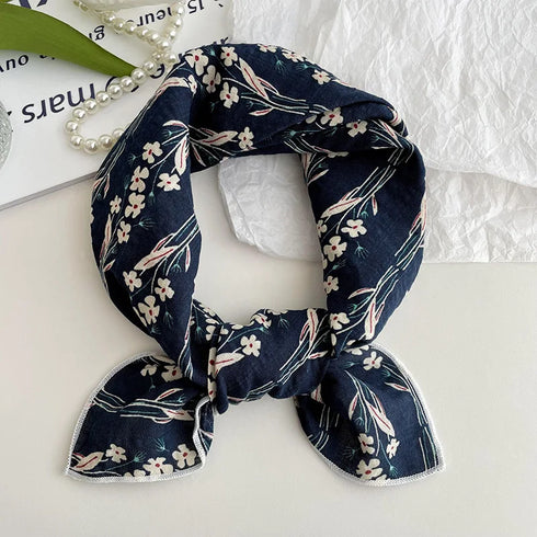 55cm Laies Cotton Linen Square Scarf for Women