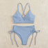 Cikini V-Neck Lace-Up Bikini Set for Women