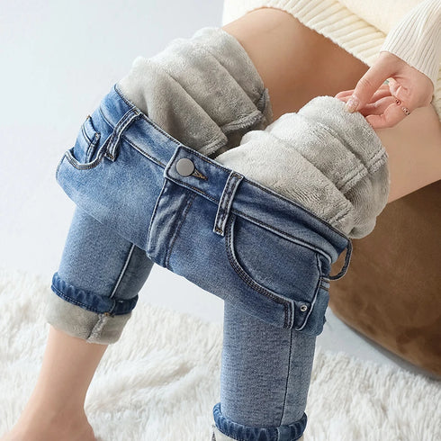 Women's Fleece-Lined Skinny Jeans