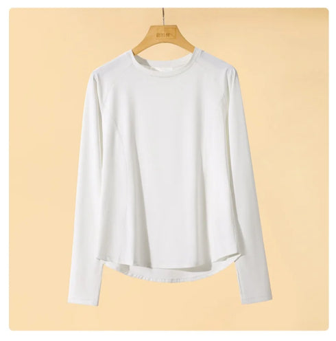 DRUR Women's Long Sleeve Quick Dry Sports Top