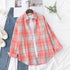 Casual Women's Flannel Plaid Shirt - Autumn Collection