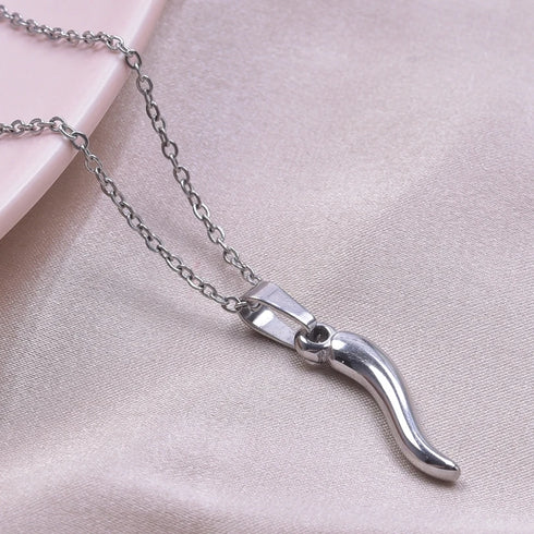 Stainless Steel Hot Pepper Pendant Necklace for Women