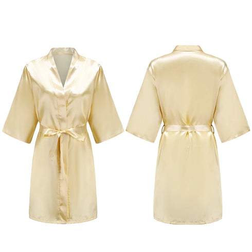 Women's Satin Short Robes for Bridesmaids and Parties