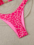 Leopard Print Triangle Bikini Set