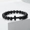 Jesus Cross Natural Stone Bracelet for Men