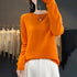 Women 100% Pure Merino Wool O-Neck Sweater