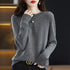 100% Pure Wool Cashmere O-Neck Pullover Sweater