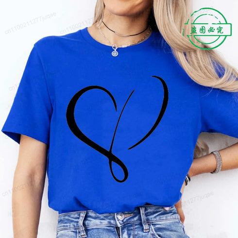 Women’s Heart Design Casual T-Shirt