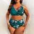 Floral Plus Size High Waist Bikini Set