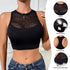 Women’s Off Shoulder Fishnet Crop Top