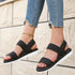 Women's Comfortable Anti-Slip Flat Sandals in Black