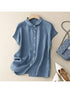 Plus Size Short Sleeve Loose Blouse for Women