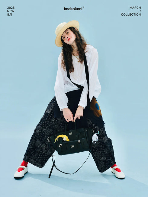 Imakokoni Autumn Loose Cotton T-Shirt with Lace Collar