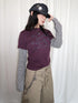 Tonngirl Y2K Vintage Long Sleeve Patchwork T-shirt