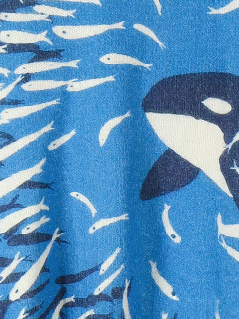 Plus Size Whale Pattern Casual Sweater for Women